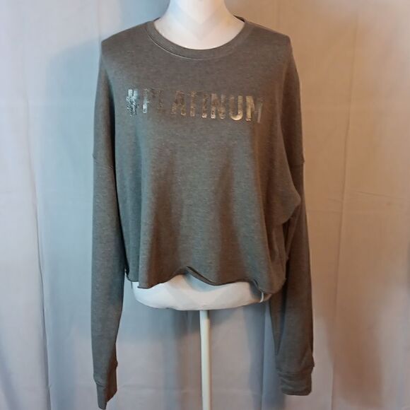 Grace Layne "Platinum" Oversized Cropped Sweatshirt - Picture 6 of 6
